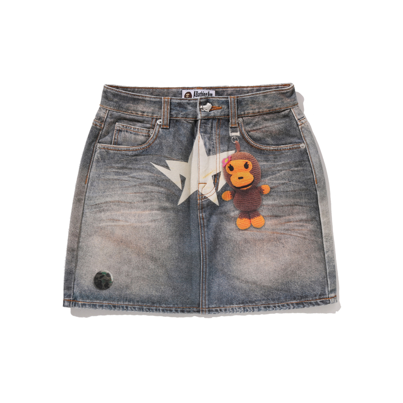 Женская юбка A BATHING APE SS26 (синяя)