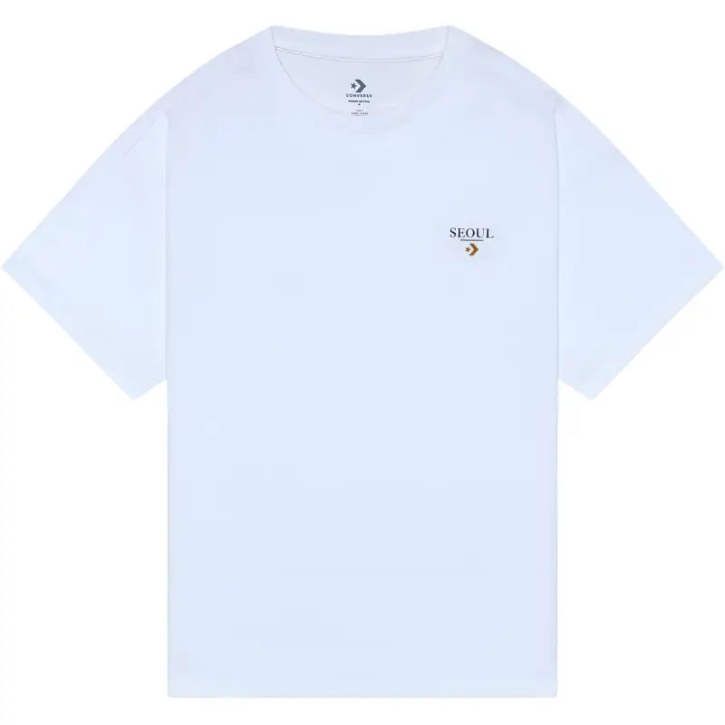 Converse T Shirts Unisex White Crew Neck Moderate