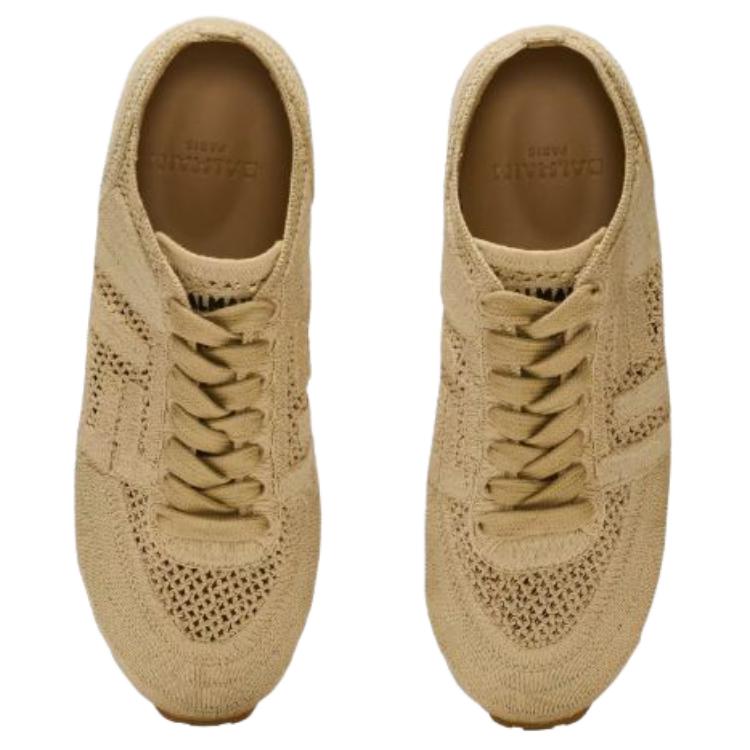Женские кроссовки BALMAIN Racer 45 (бежевые) — Бежевый — фото 4