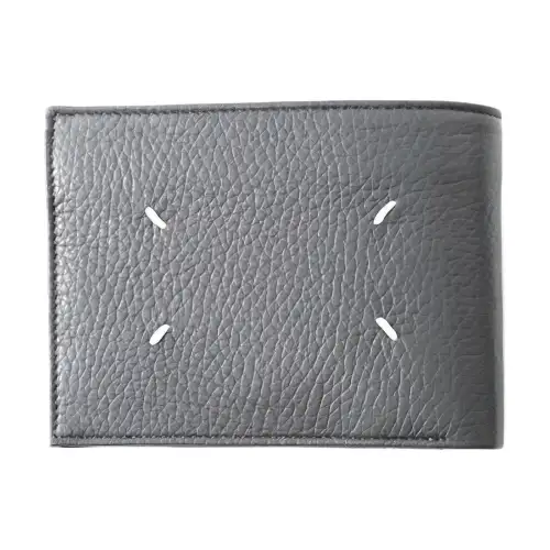 Maison Margiela Leather Wallet Unisex Gray