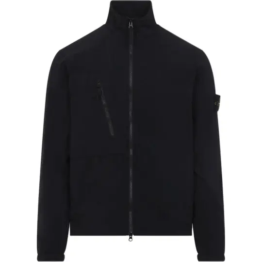 STONE ISLAND Мужская куртка с длинными рукавами и воротником-стойкой на молнии с логотипом