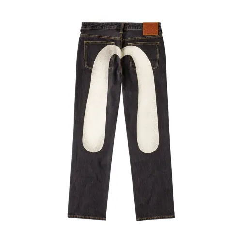 EVISU Jeans Men's Denim Black Moderate Straight Fit Pants