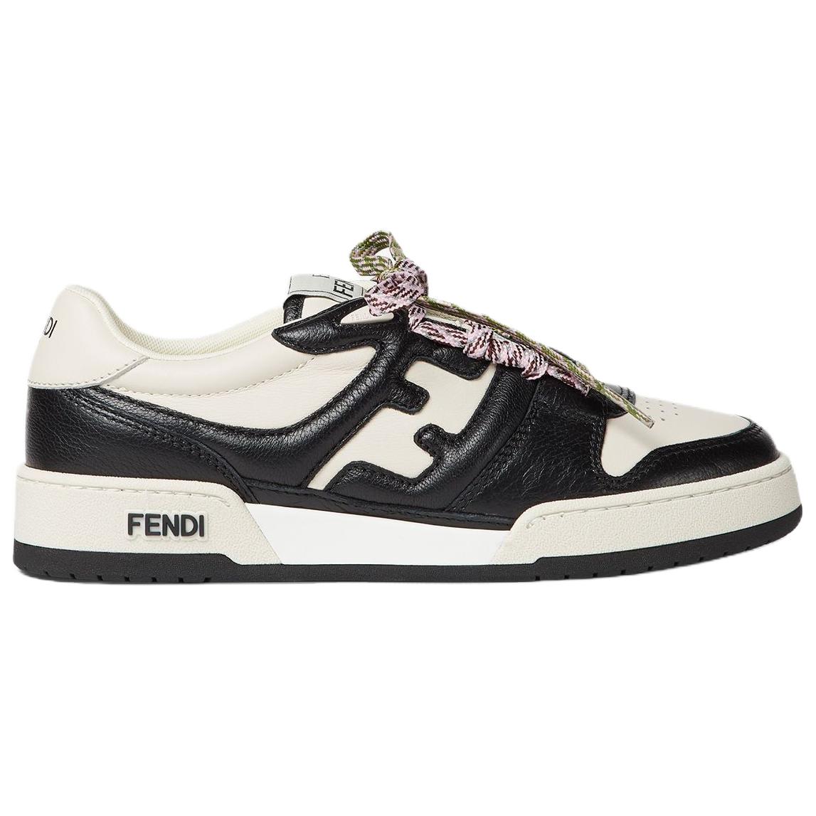 Женские кеды Fendi Match (черно-белые) — фото 2