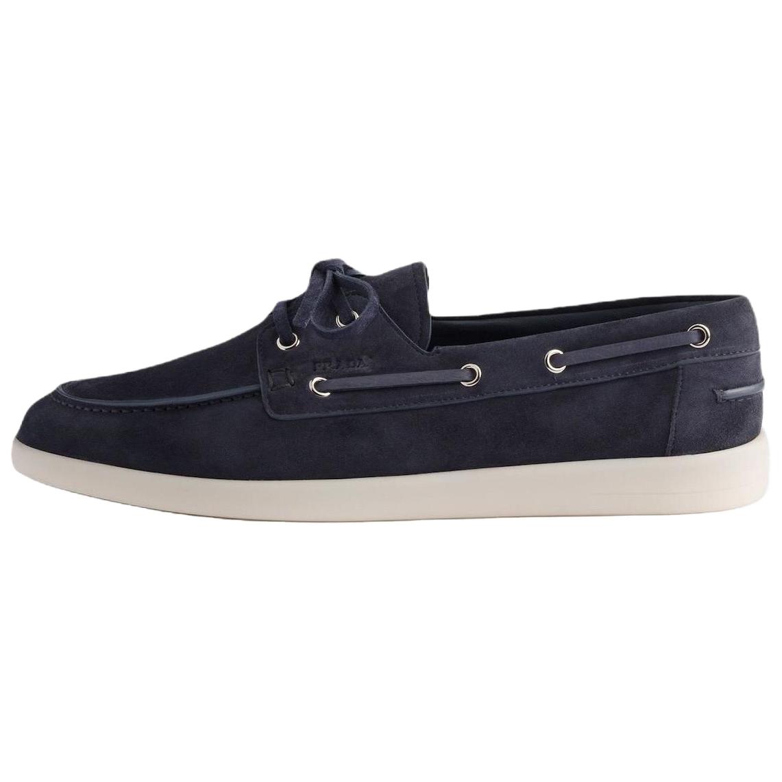 Мужские туфли Prada Suede (темно-синие)