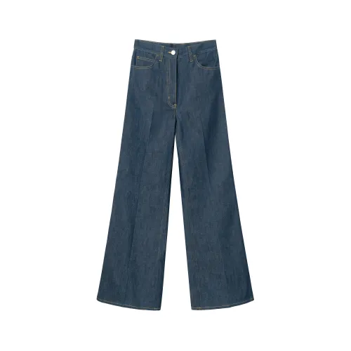 GUCCI Jeans Women's Blue Moderate Flared Pants