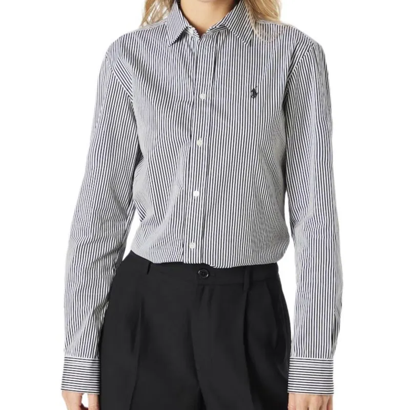 Polo Ralph Lauren SS24 Shirt Stretch Slim Fit Women's Black
