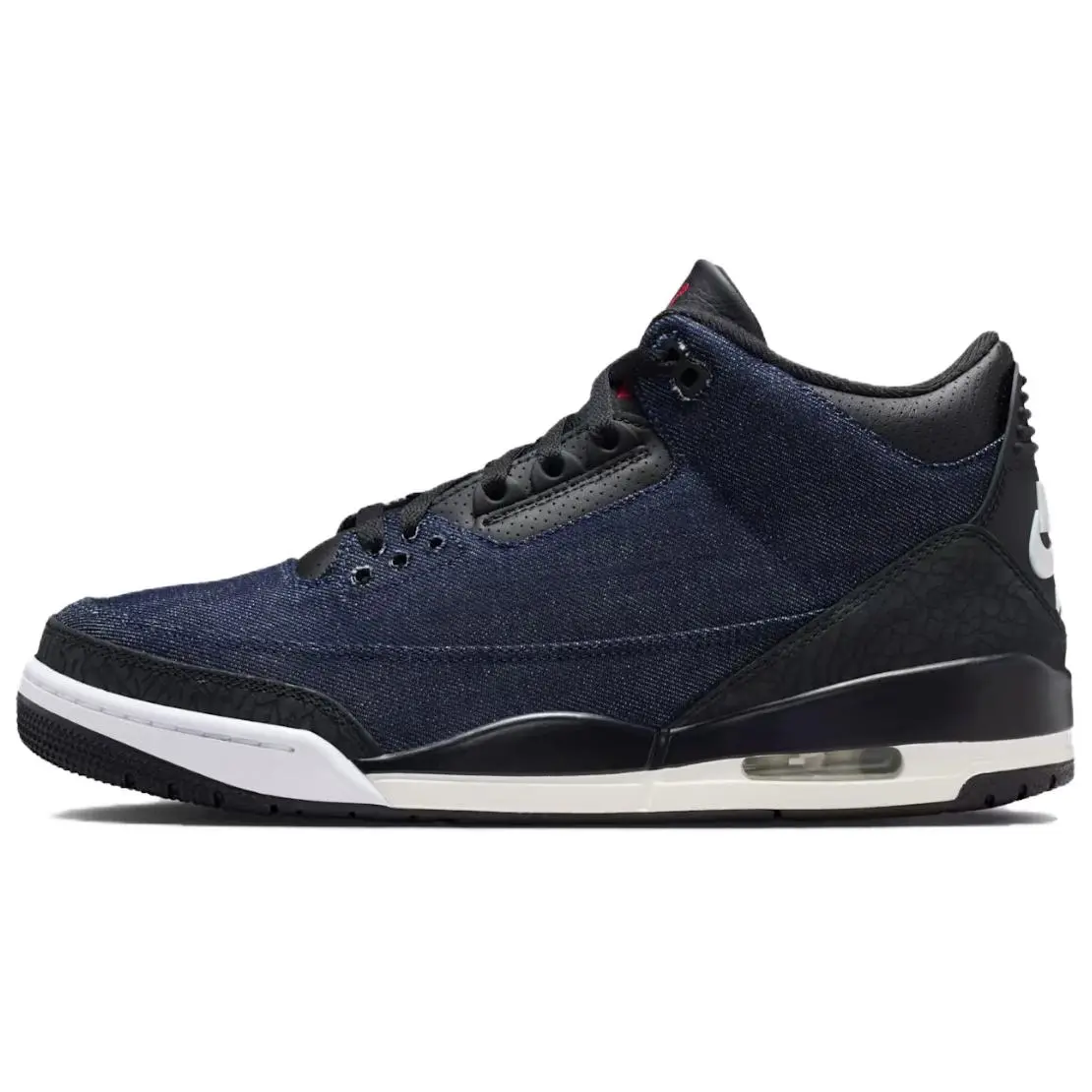 Jordan x Levis Air Jordan 3 Mid top Vintage Basketball Shoes Unisex Blue Black
