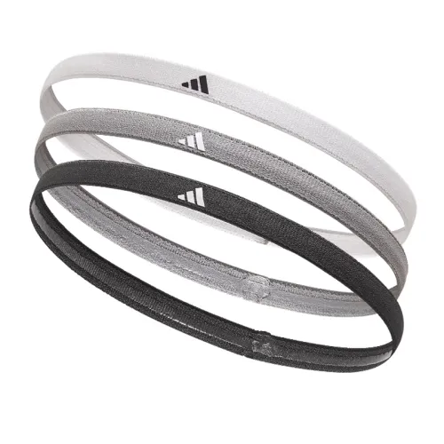 Adidas Polyester Hair Bands Unisex Black White Gray