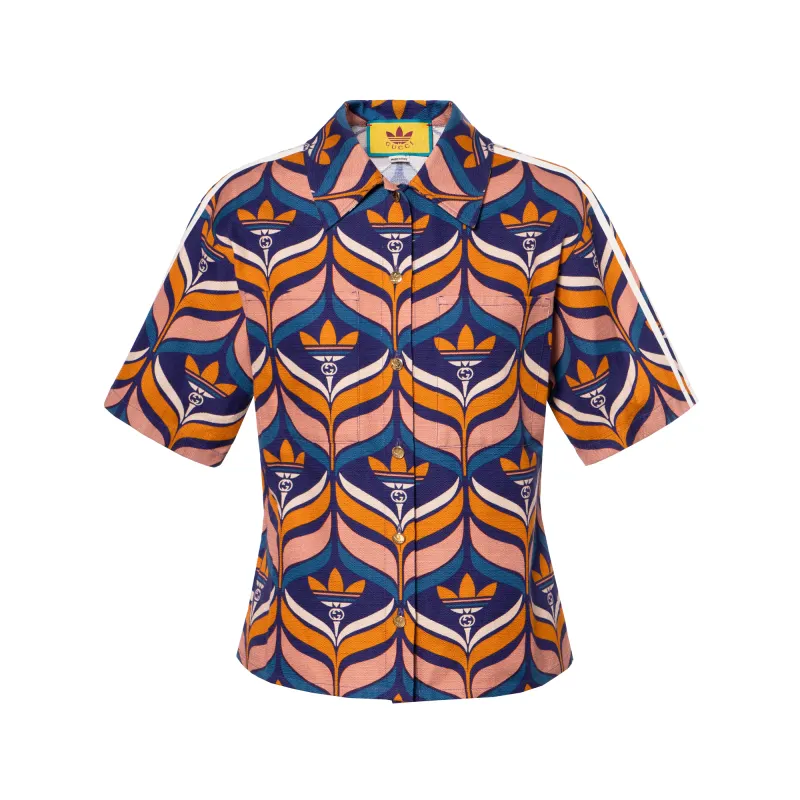 GUCCI X Adidas Interlocking G And Trefoil Shirt