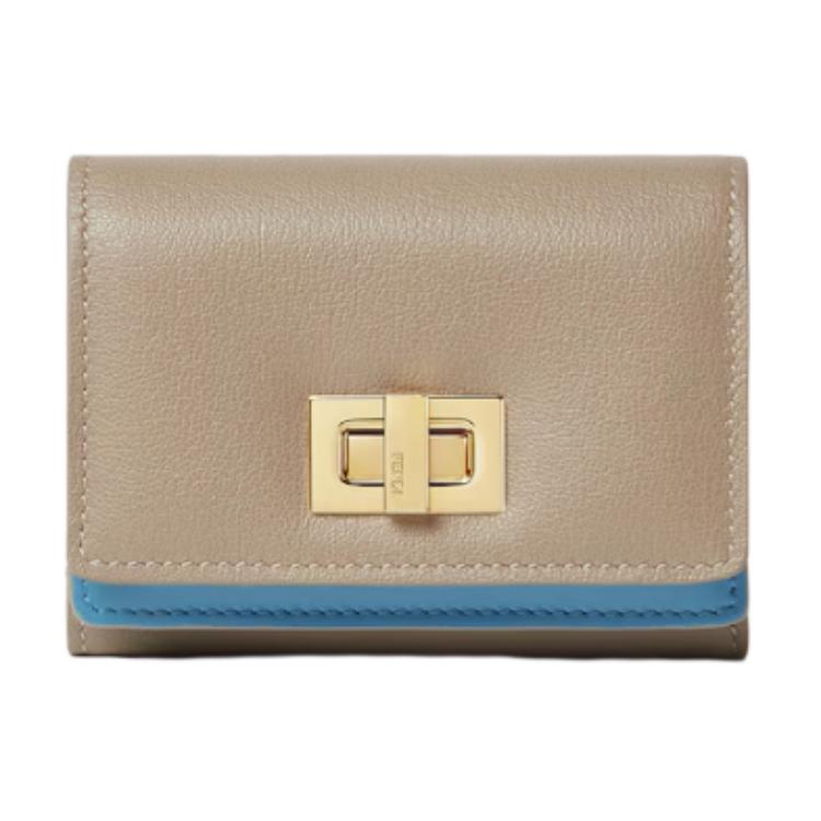 Женский кошелек Fendi Way (серо-синий)