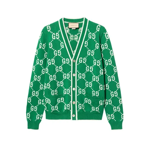 GUCCI GG Intarsia-knit Cotton Cardigan