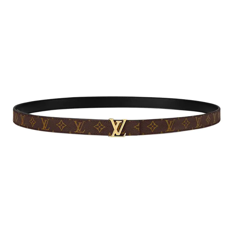 LOUIS VUITTON ICONIC Canvas Leather Belts Women's Brown/Black Width 2cm