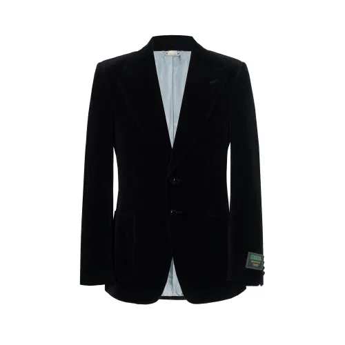 velvet single-breasted blazer