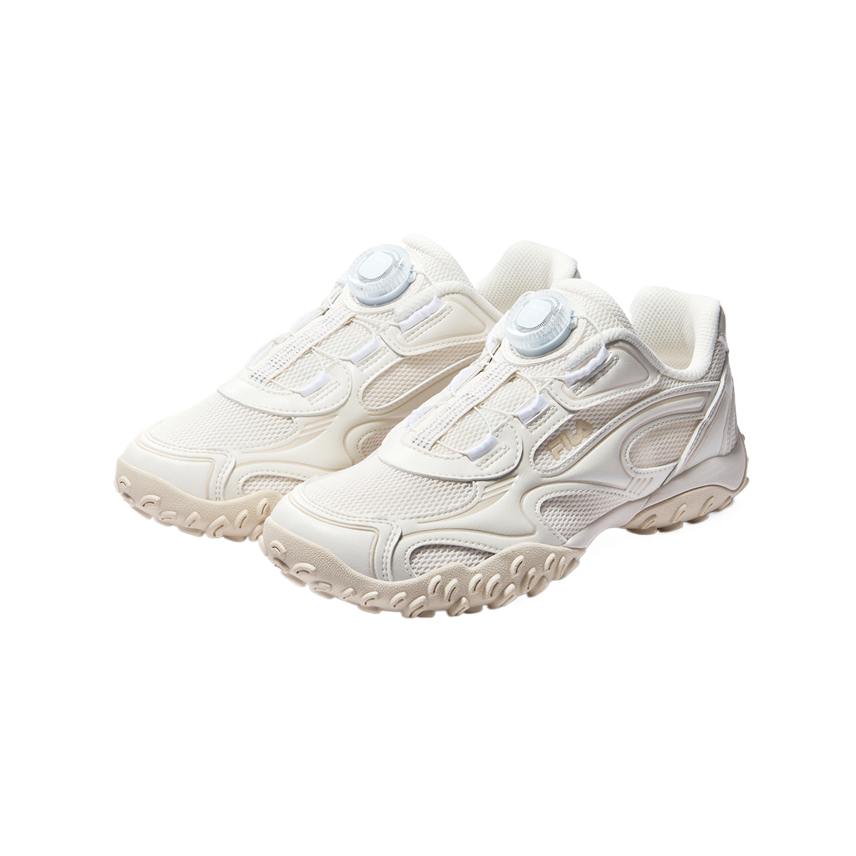 Детские кроссовки Fila KIDSHeritage-FHT / (бежево-коричневые) — 香雪白/桦树棕 — фото 3