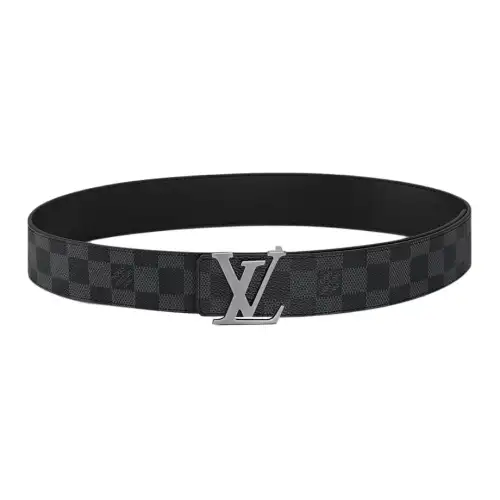 LOUIS VUITTON Lv Initiales Silver Buckle Reversible Belt Damier Graphite 40mm