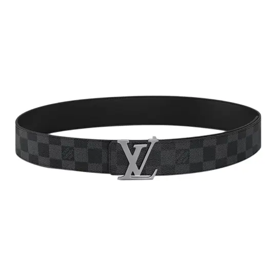 LOUIS VUITTON Lv Initiales Silver Buckle Reversible Belt Damier Graphite 40mm