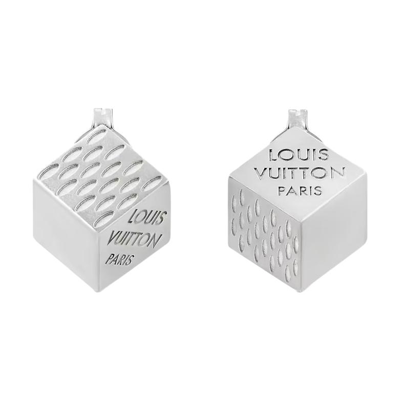Женские серьги Louis Vuitton Signature (серебряные)