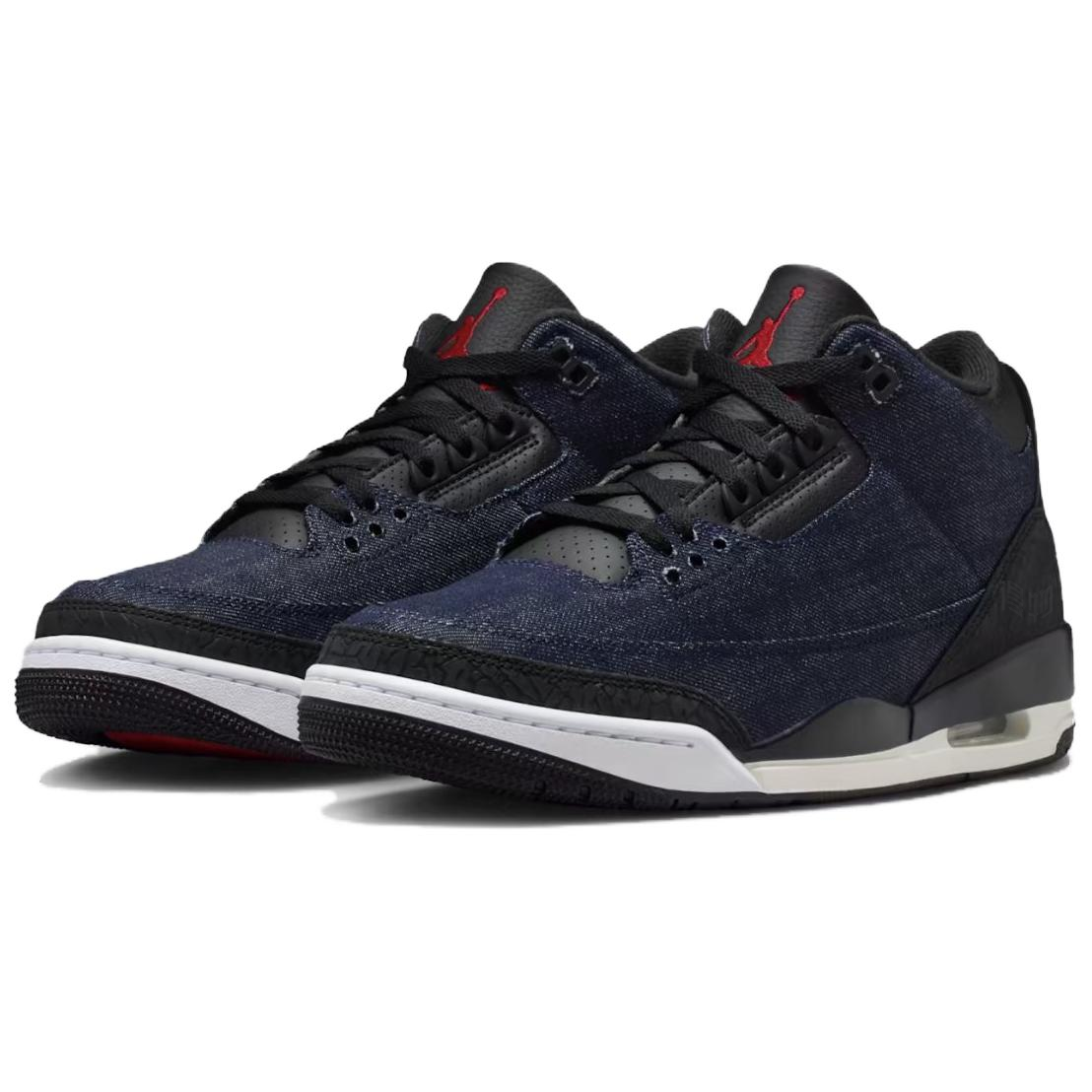 Кроссовки Jordan × Levi's Air Jordan 3 Retro SP (сине-черный) — фото 3