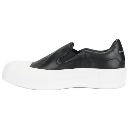 Alexander McQueen Deck Skate Plimsoll 'Black White' Women's