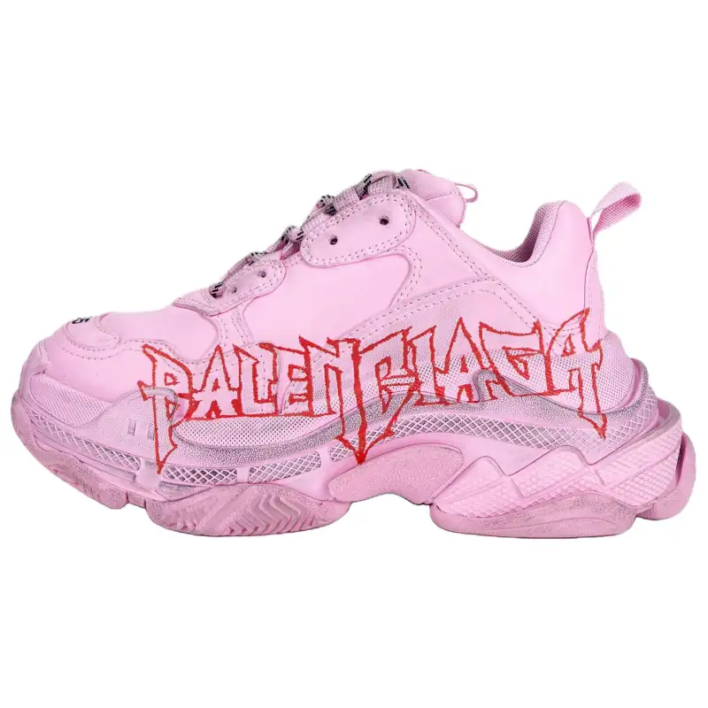 Balenciaga Triple S Sneaker 'DIY Metal - Pink Black Red' Women's