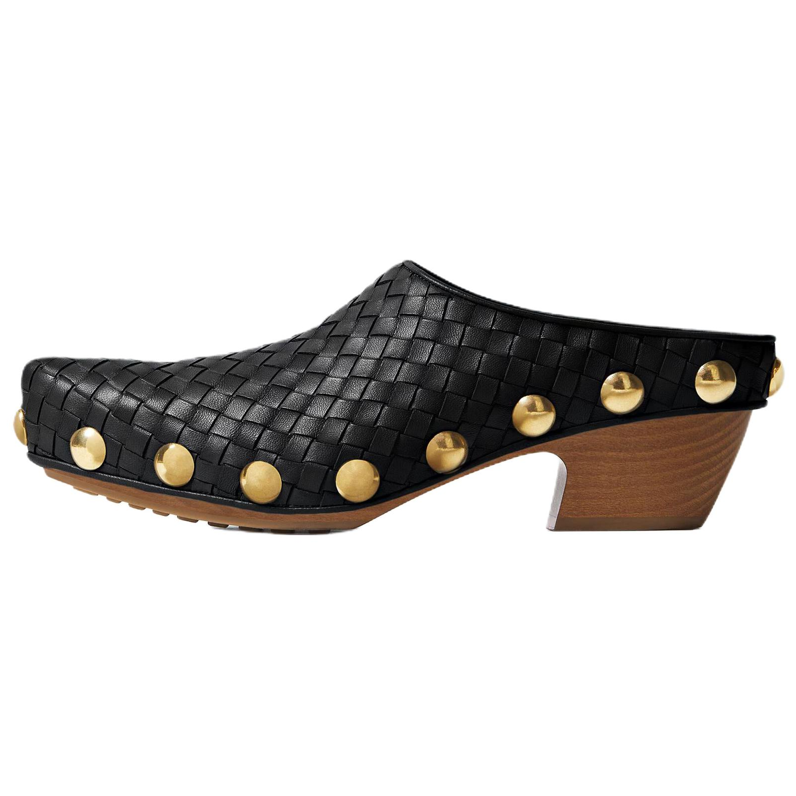 Женские сабо Bottega Veneta Gondola (черные)