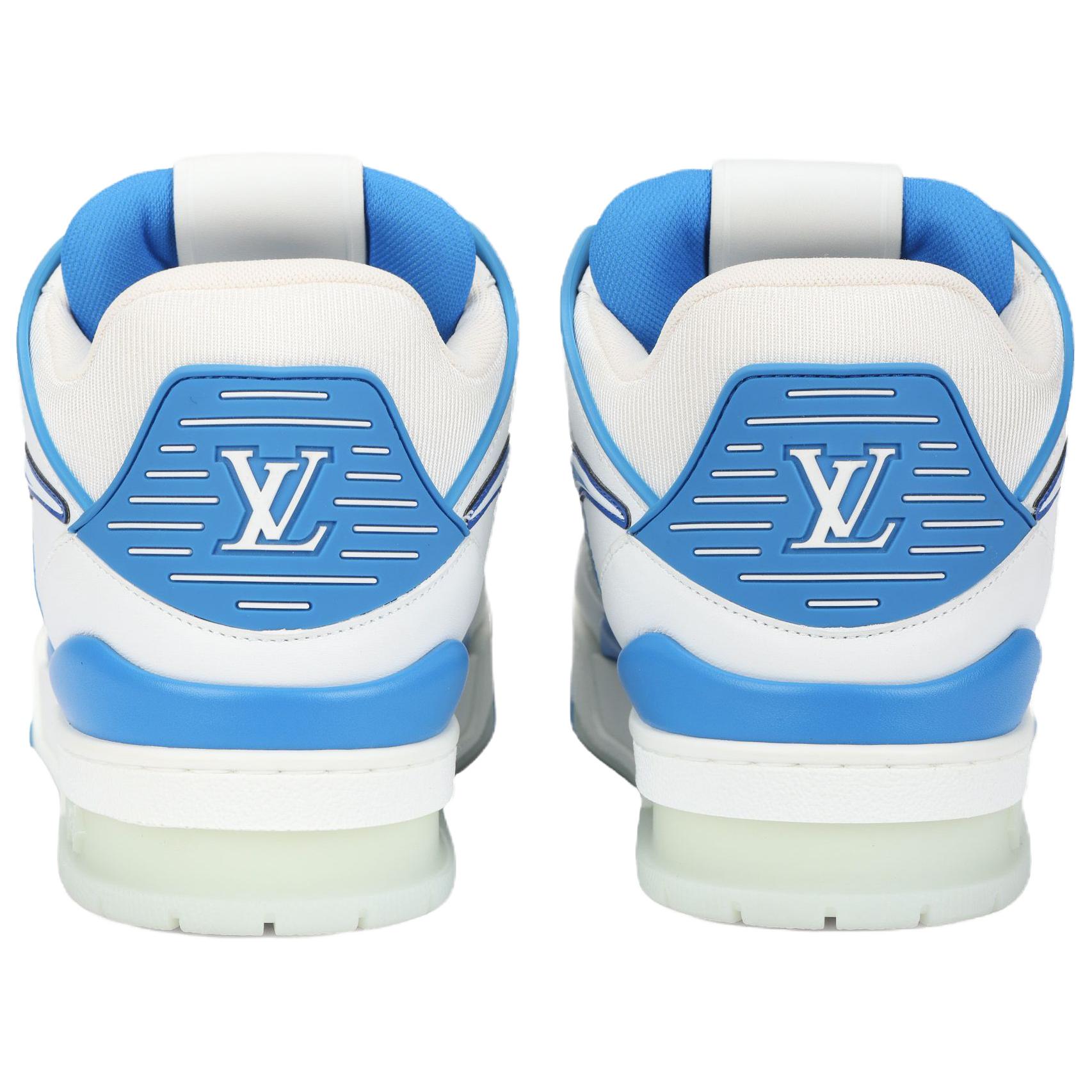 Мужские кеды Louis Vuitton Trainer (бело-синие) — фото 4