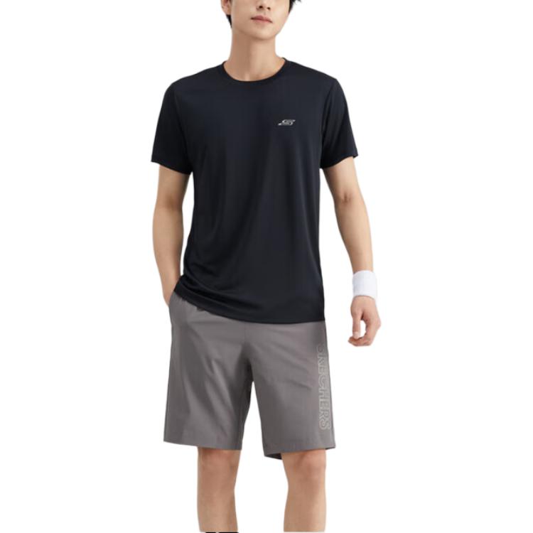 Skechers Quick Dry T Shirts Men’s Carbon Black