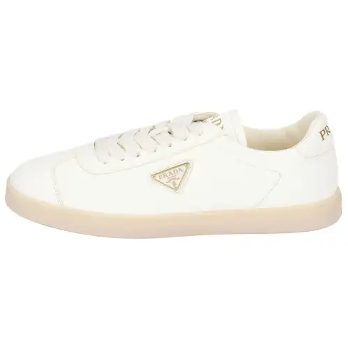 PRADA Triangle-logo Leather Sneakers