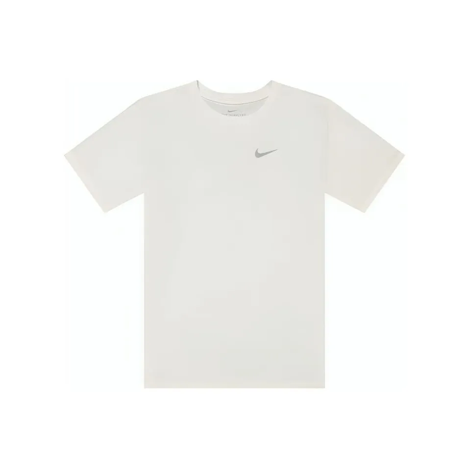 Nike T-Shirts Men's White Crew Neck Moderate Straight Fit
