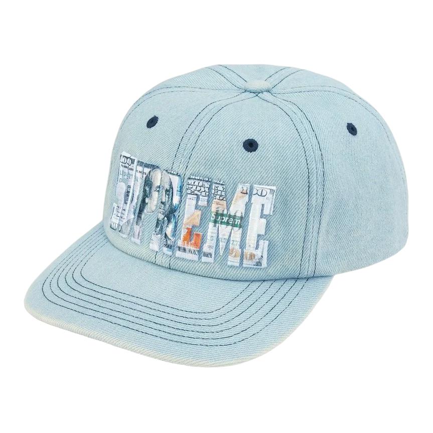 Кепка Supreme Embroidered Money Logo 6-Panel (синяя)