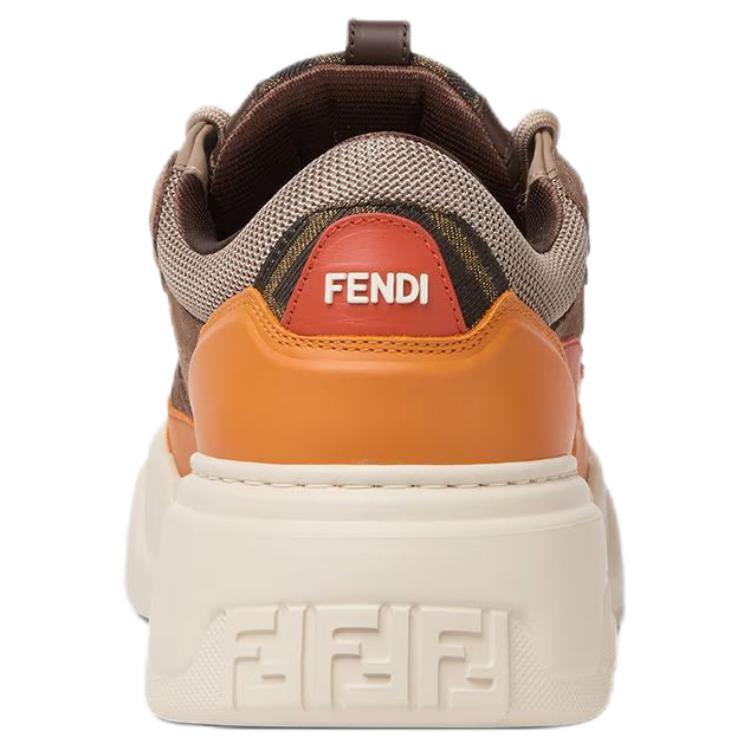 Мужские кеды Fendi Force (коричневые) — фото 5