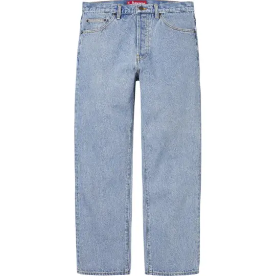 Supreme SS26 WEEK1 Regular Jean удобные свободные прямые джинсы для мужчин и женщин.