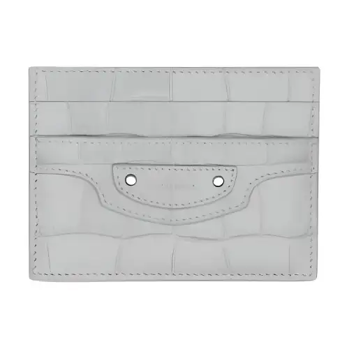 Balenciaga Neo Classic Cow Leather Card Holder Card Holder Mini Women's Gray