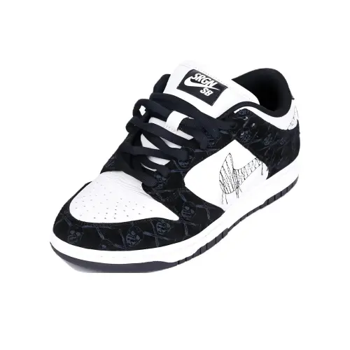 Nike x THE SHOE SURGEON Dunk SB Low top Casual Shoes Men's Black White