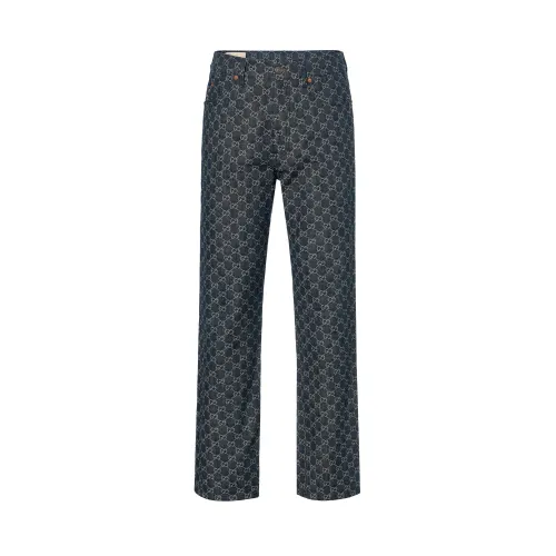 GUCCI Gg Monogram Eco Washed Organic Denim Jeans
