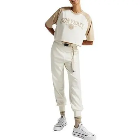Converse T Shirts Women's White Crew Neck Moderate Other