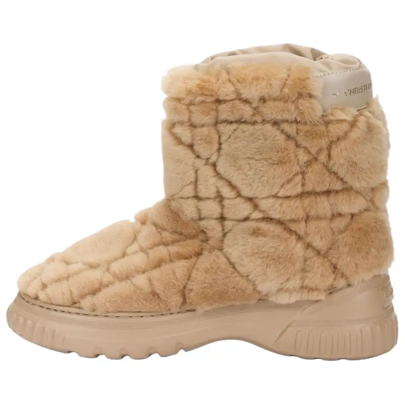 DIOR Frost Suede Short Snow Boots Women's Brown