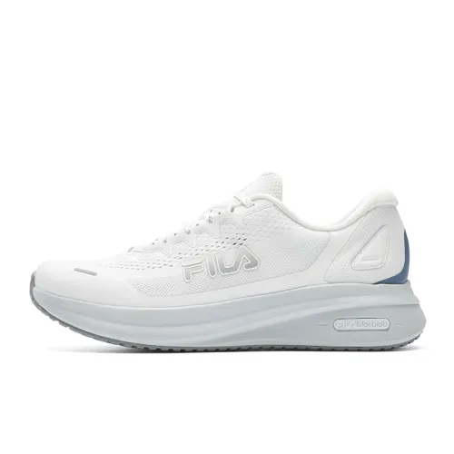 FILA Fila NUVOLE 4 RUN road running fashion simple classic sports fitness versatile comfortable thick-soled shock-absorbing breathable lightweight rebound running shoes men's white blue