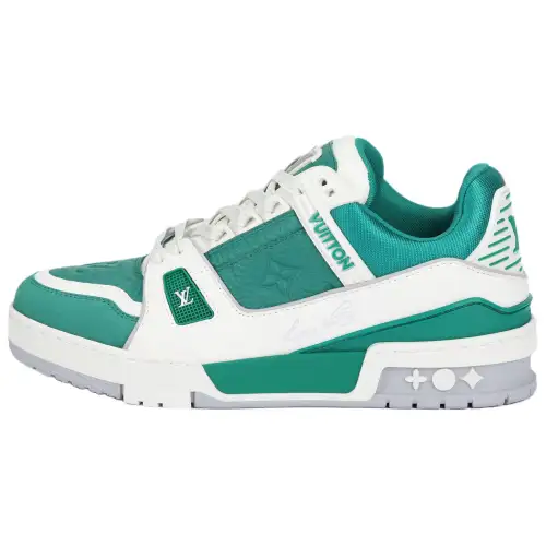 LOUIS VUITTON Trainer Cow Leather Low top Skateboard Shoes Women's Green