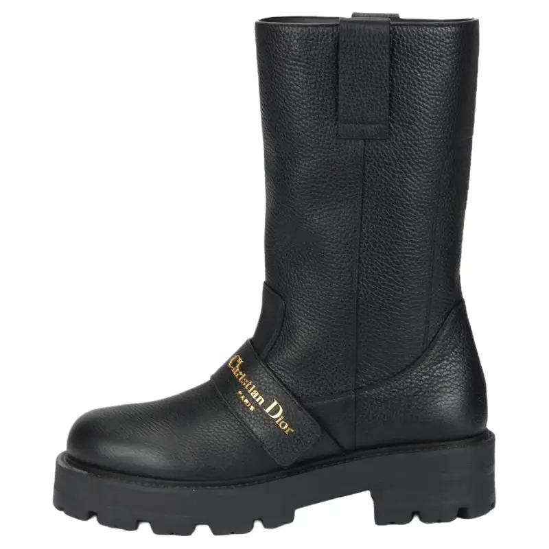 DIOR D Quest Knee high Boots 4.5cm Women's Black
