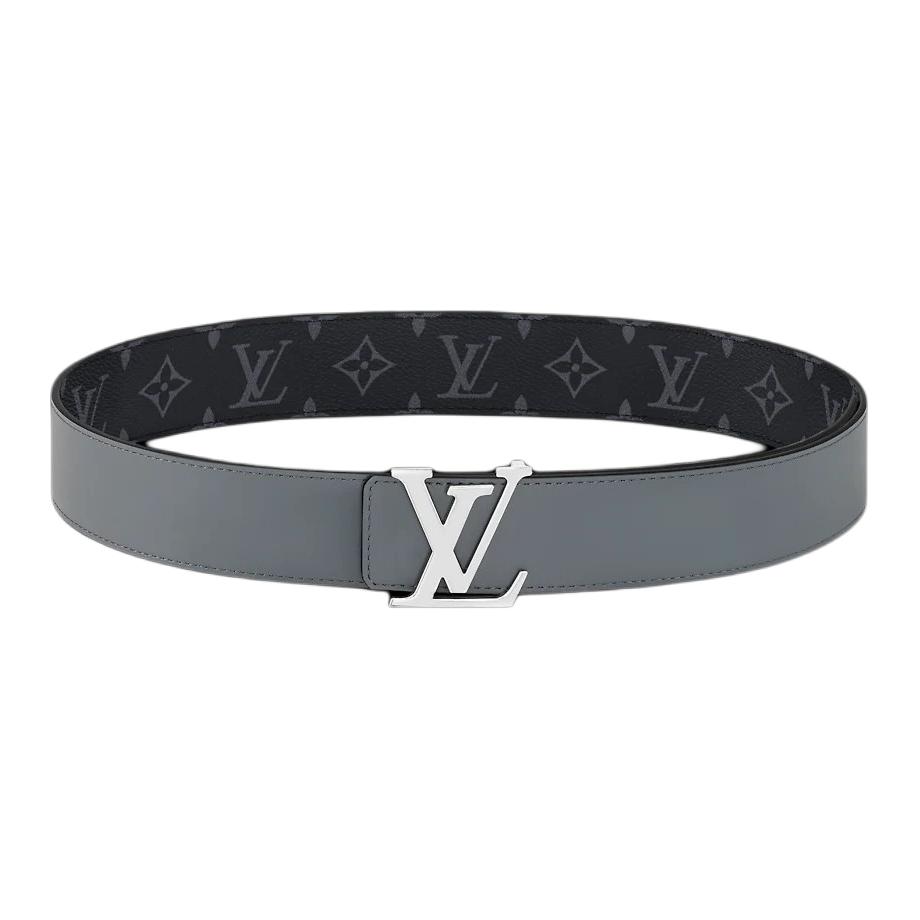 Мужской ремень Louis Vuitton LOUIS VUITTON Initiales / 4cm (черно-серый)