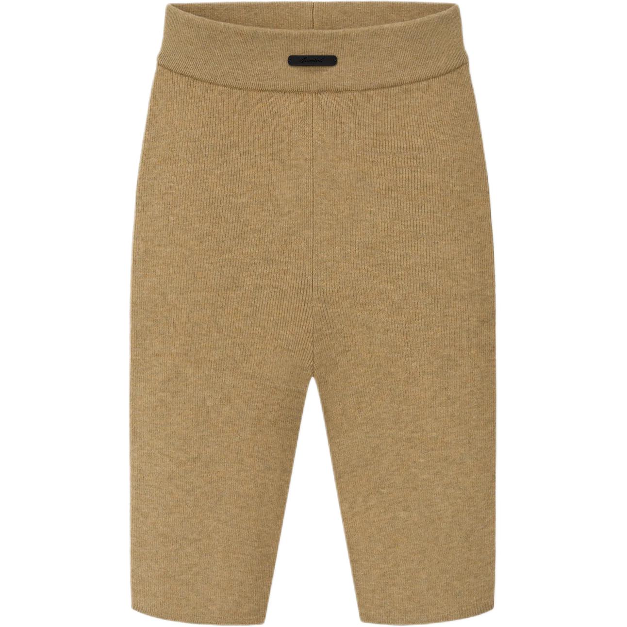 Женские велосипедки Fear of God Essentials SS26 Womens Rib Knit Bike Short (бежевые) — фото 2