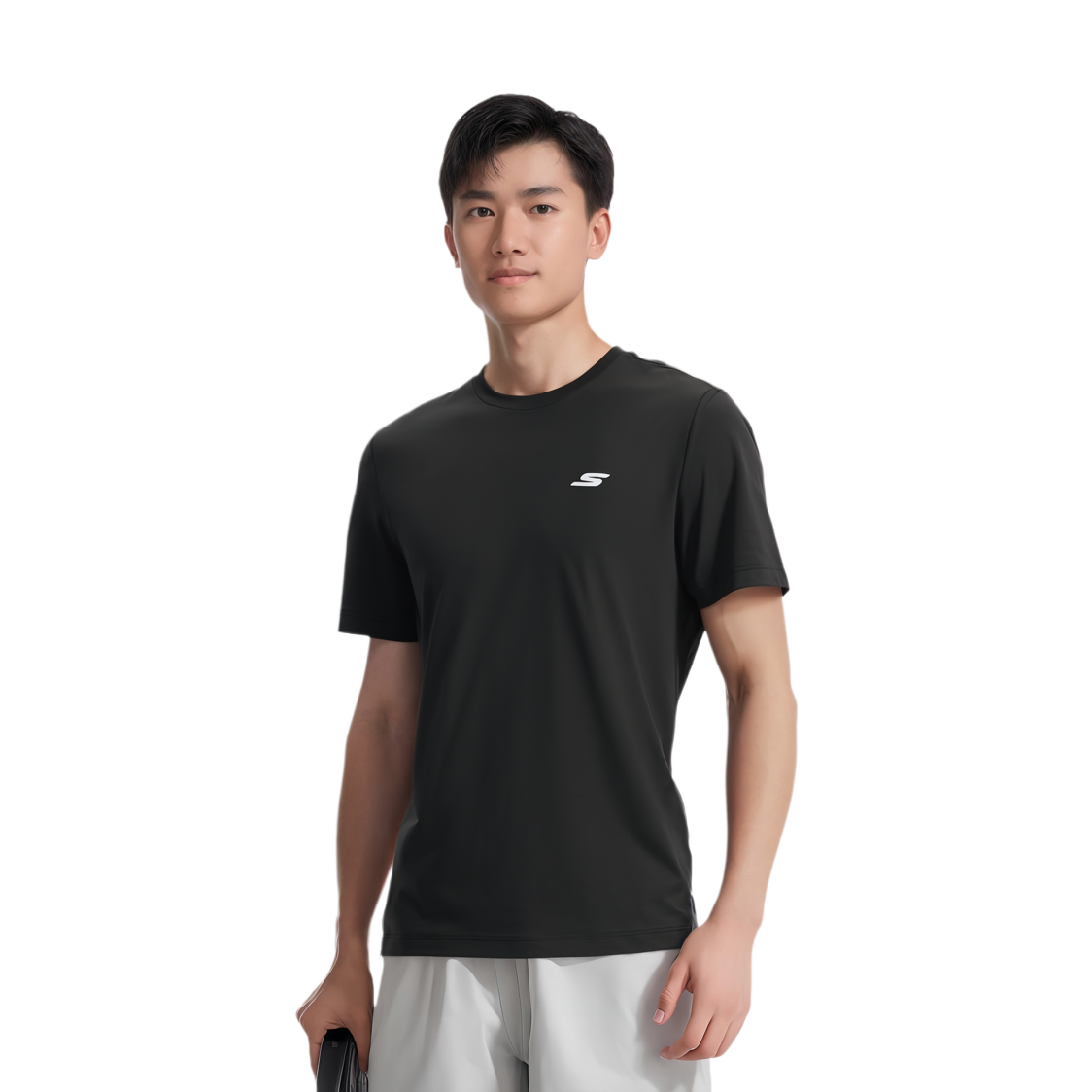 Skechers Quick Dry T Shirts Men’s Carbon Black