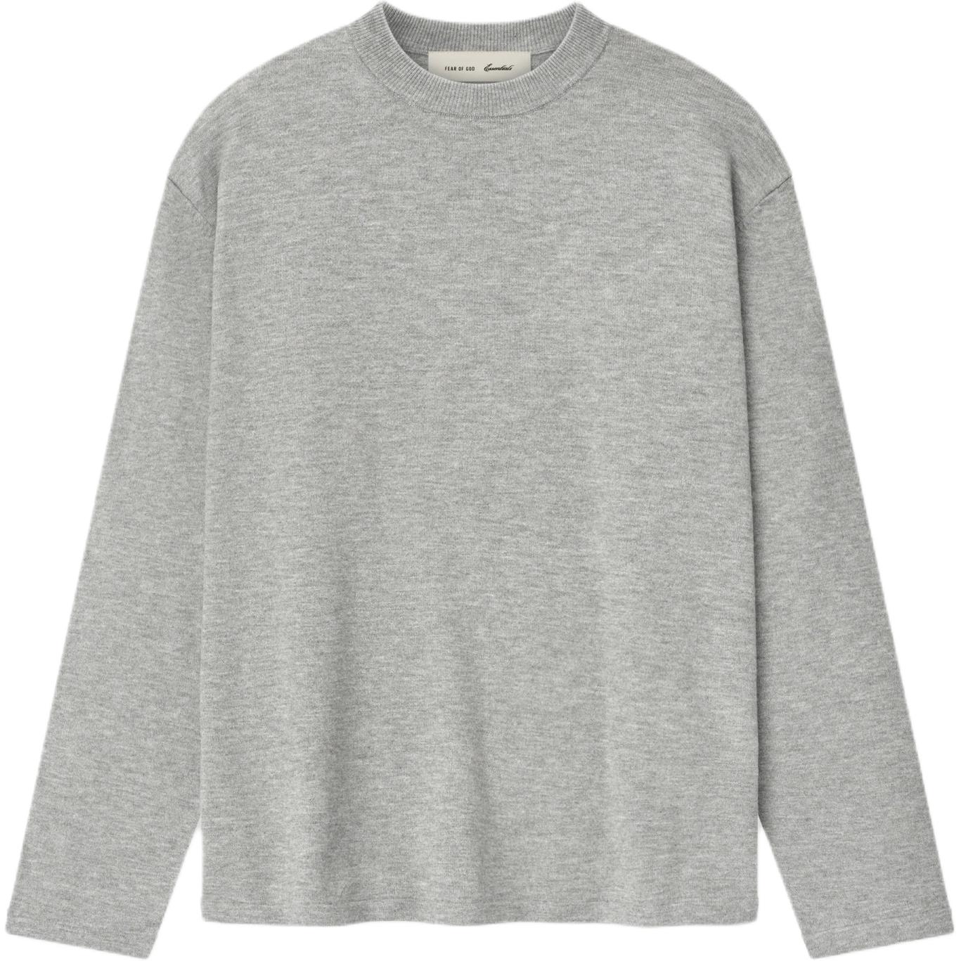 Женский лонгслив Fear of God Essentials SS26 Womens Classic Knit Long Sleeve Tee (бежевый)