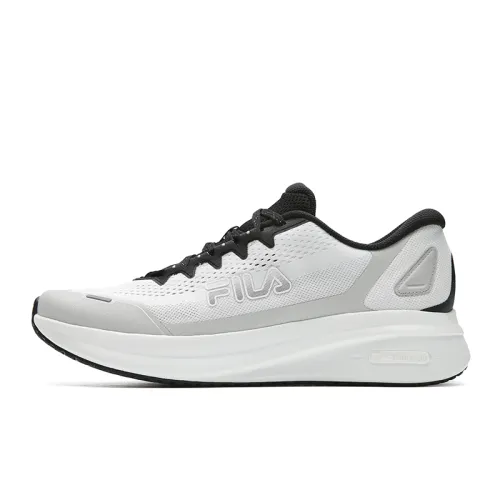 FILA Fila NUVOLE 4 RUN road running fashion simple classic sports fitness versatile comfortable thick-soled shock-absorbing breathable lightweight rebound running shoes men's white gray black