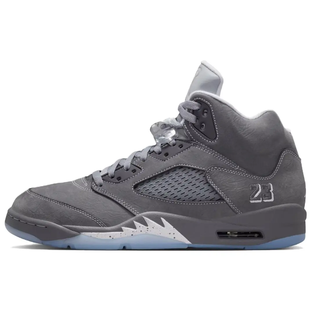 Jordan Air Jordan 5 Mid top Vintage Basketball Shoes Men's Gray