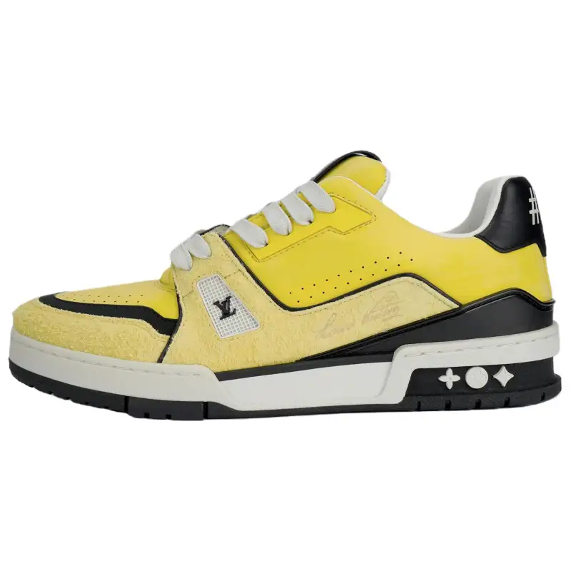 LOUIS VUITTON Trainer Low top Skateboard Shoes Men's Yellow