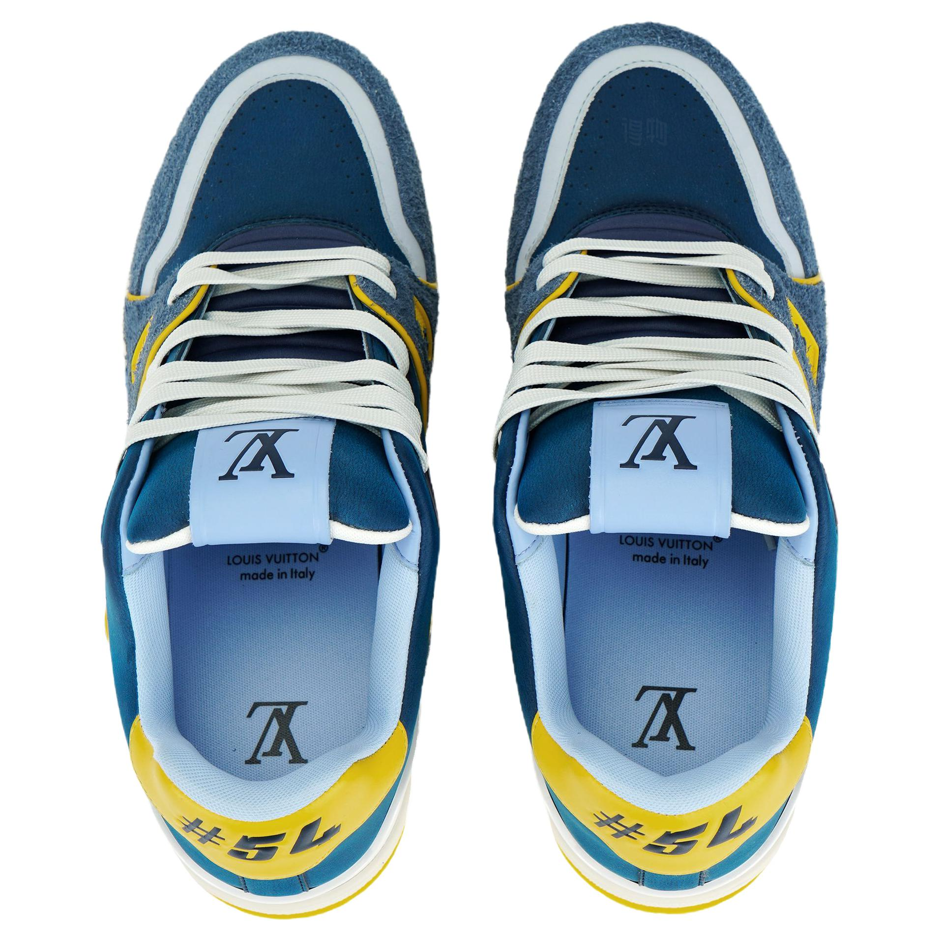 Мужские кеды Louis Vuitton Trainer (синие) — фото 3