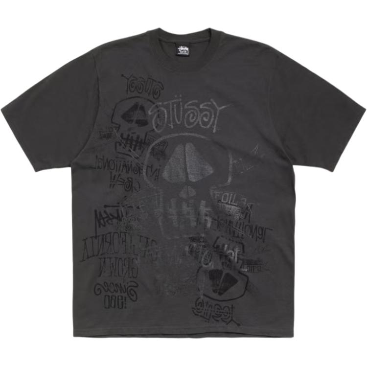 Футболка Stussy SS26 SKULLS TEE (серая)