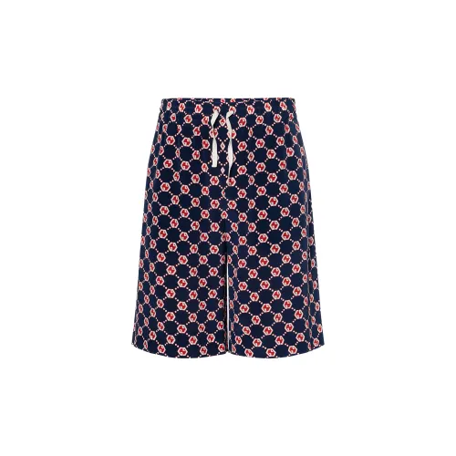 GUCCI Gg Hexagon Silk Crepe Shorts